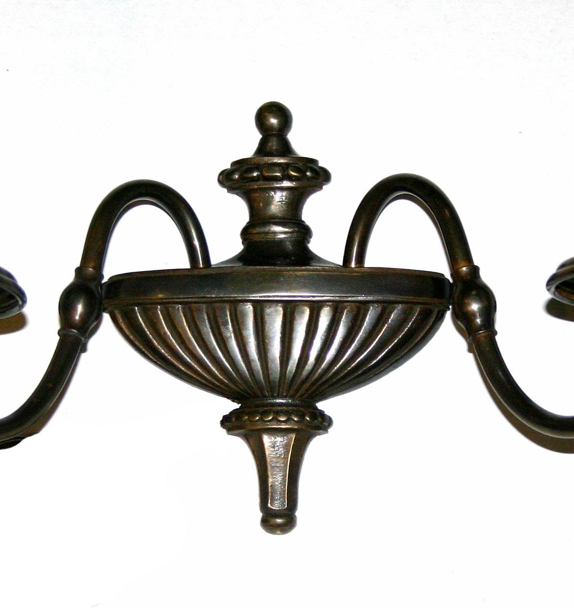 Early 20th Century Neoclassic Bronze Sconces For Sale