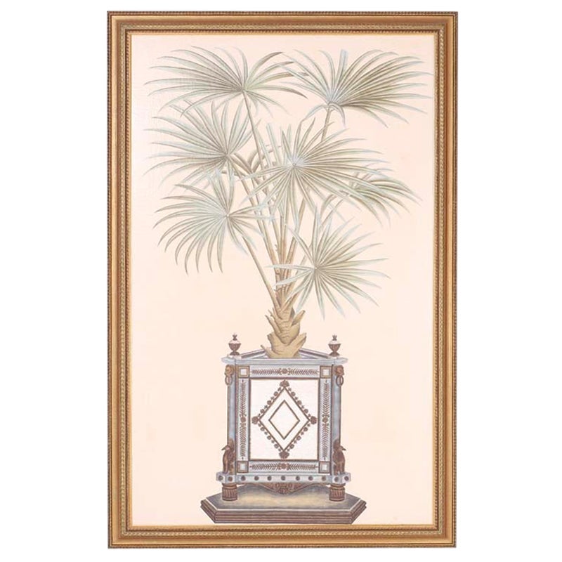 Neoclassic Trompe L’oeil Style Oil Painting on Canvas