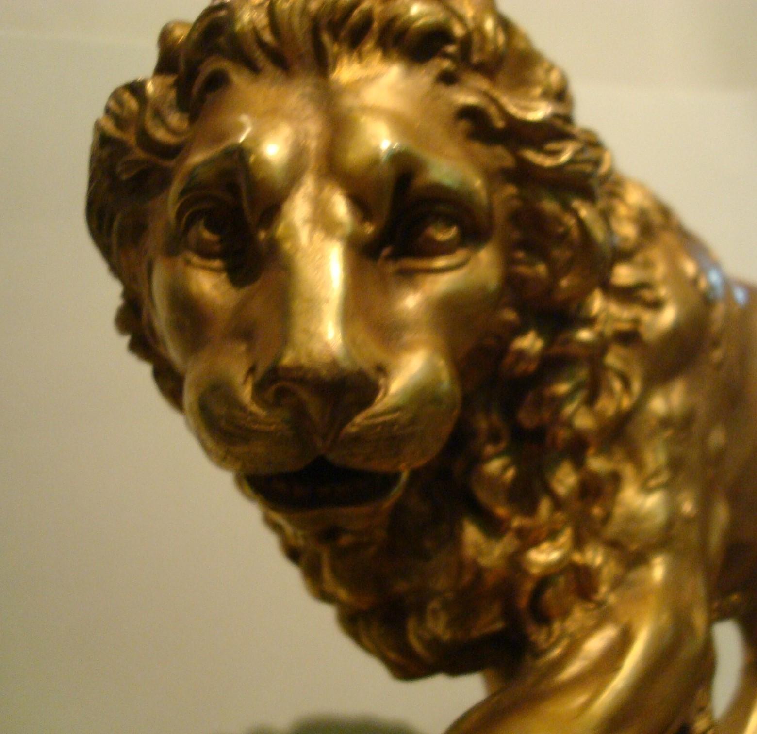 Neoclassical Grand Tour Italian Gilt Bronze of Medici Lion, Italy, 19th Century 8