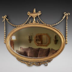 Neoclassical Adam-Revival Gilt Framed Mirror