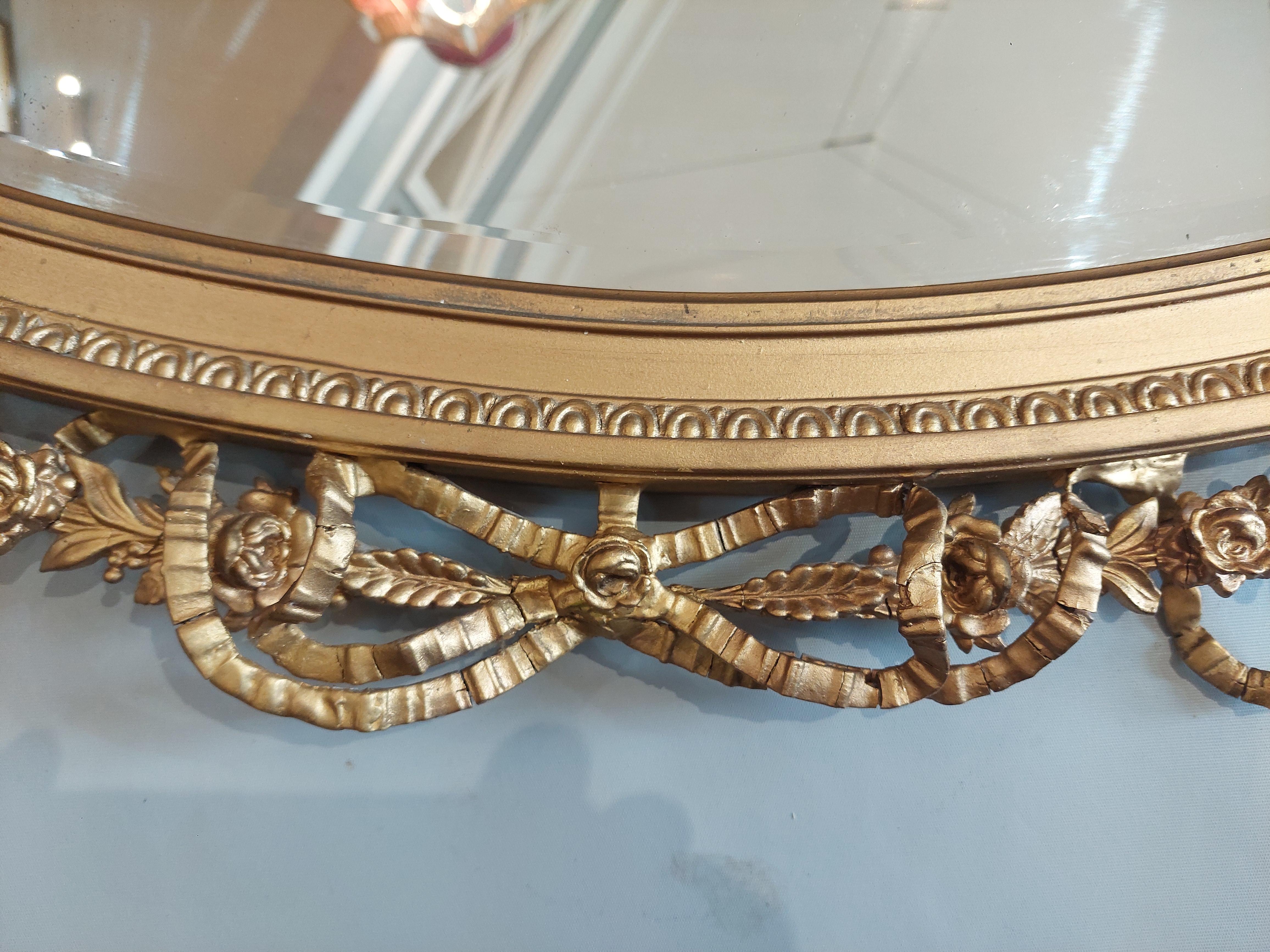 Specchio neoclassico Adams con cornice dorata In condizioni buone in vendita a Altrincham, GB