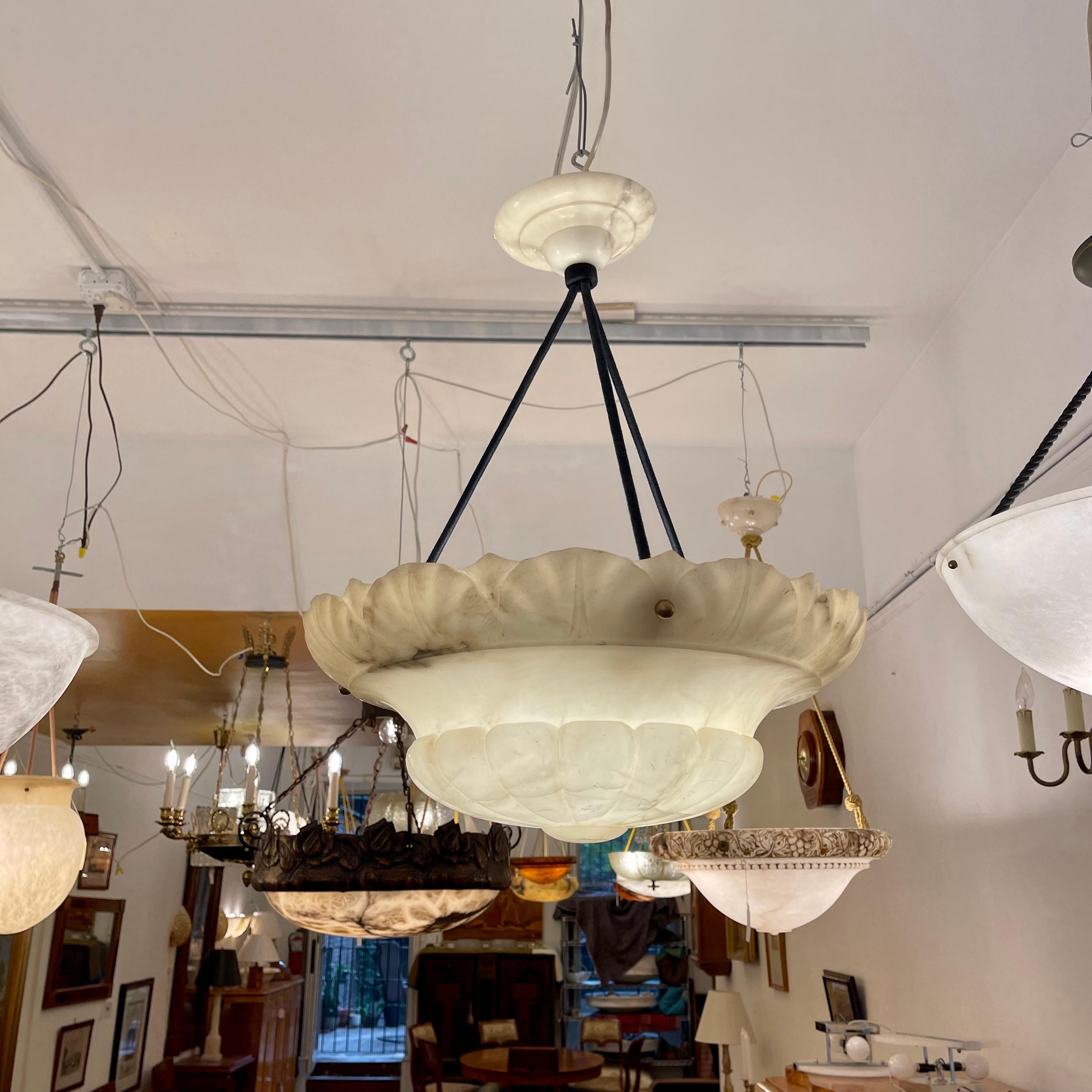 Neoclassical Alabaster Fixture at 1stDibs