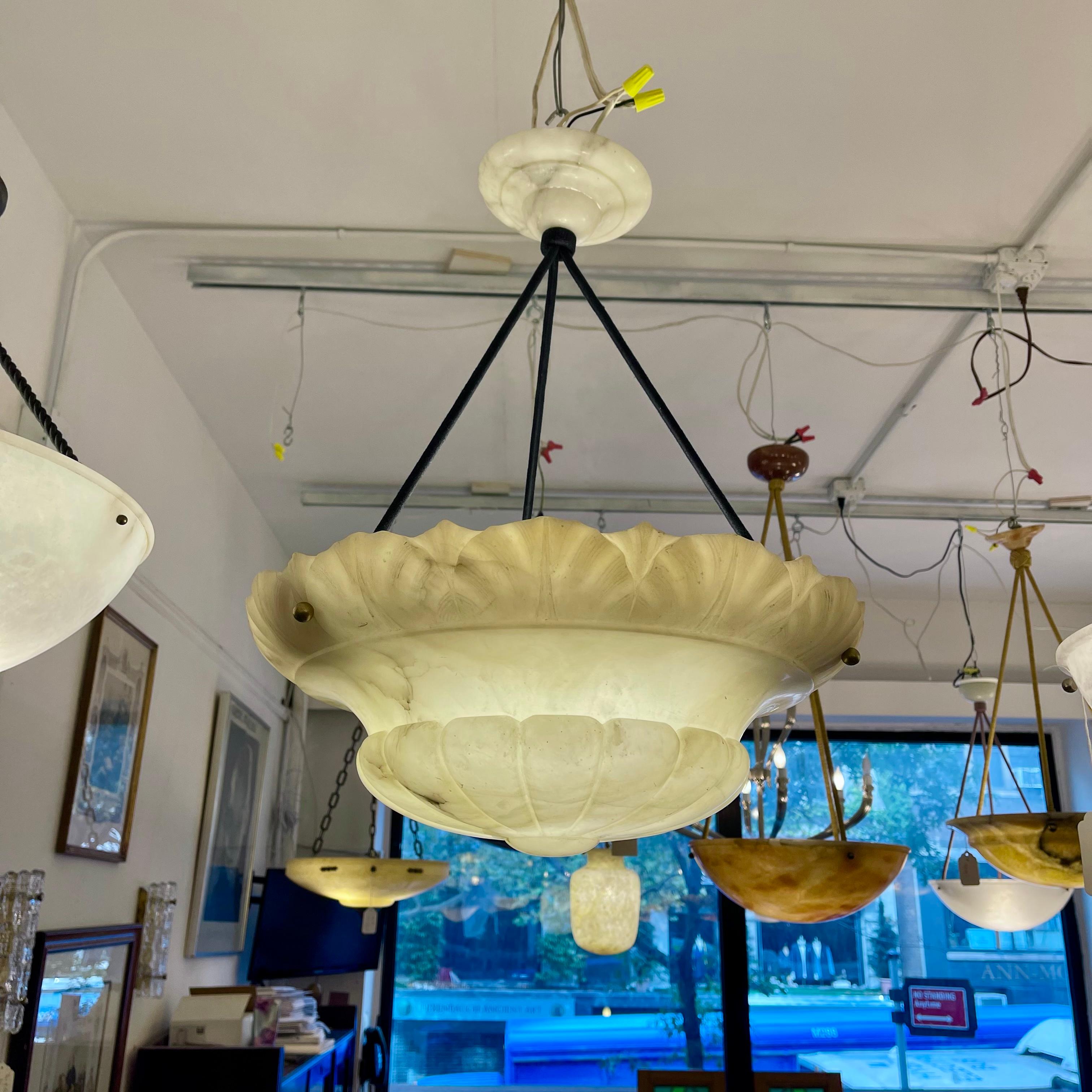 Neoclassical Alabaster Fixture at 1stDibs