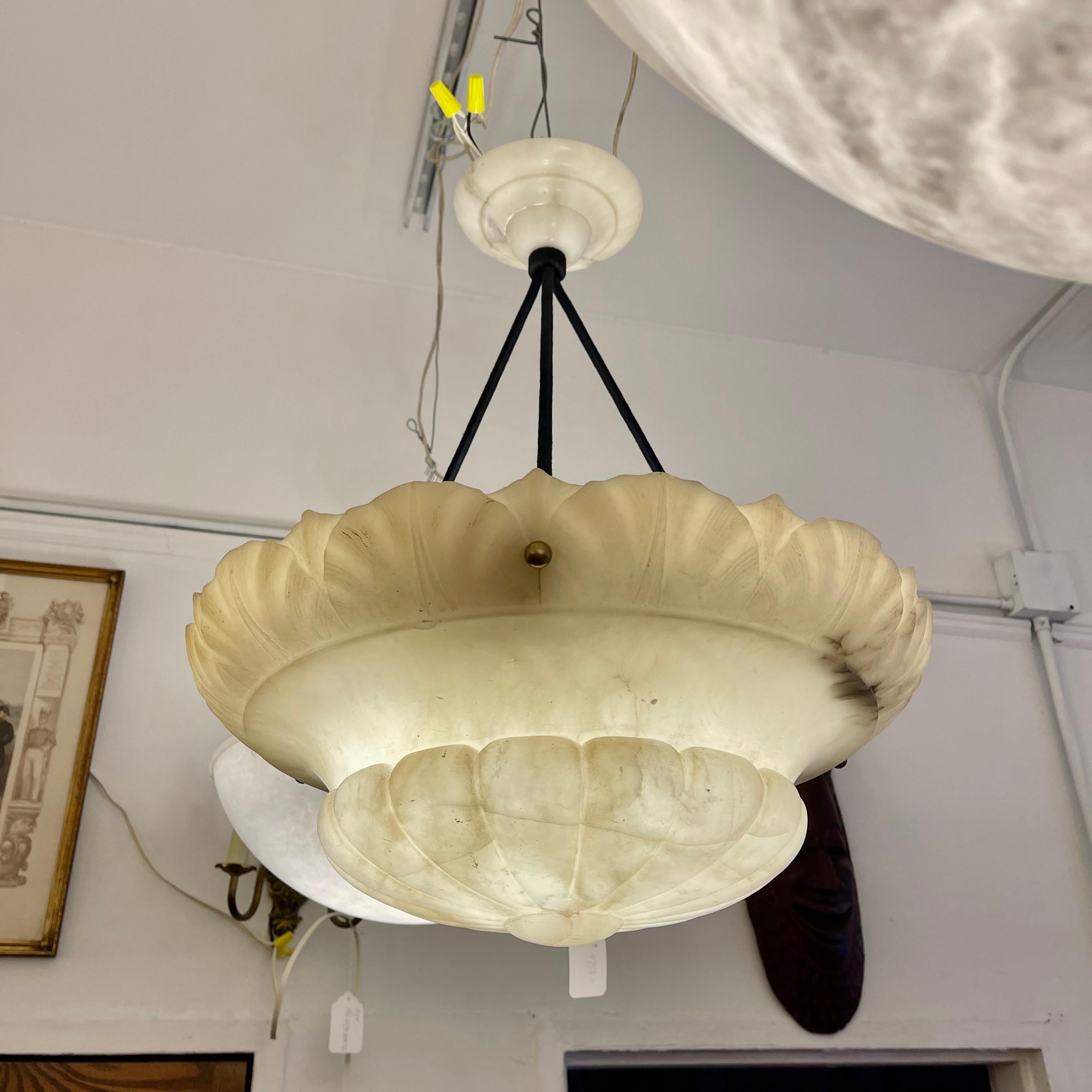 Neoclassical Alabaster Fixture at 1stDibs