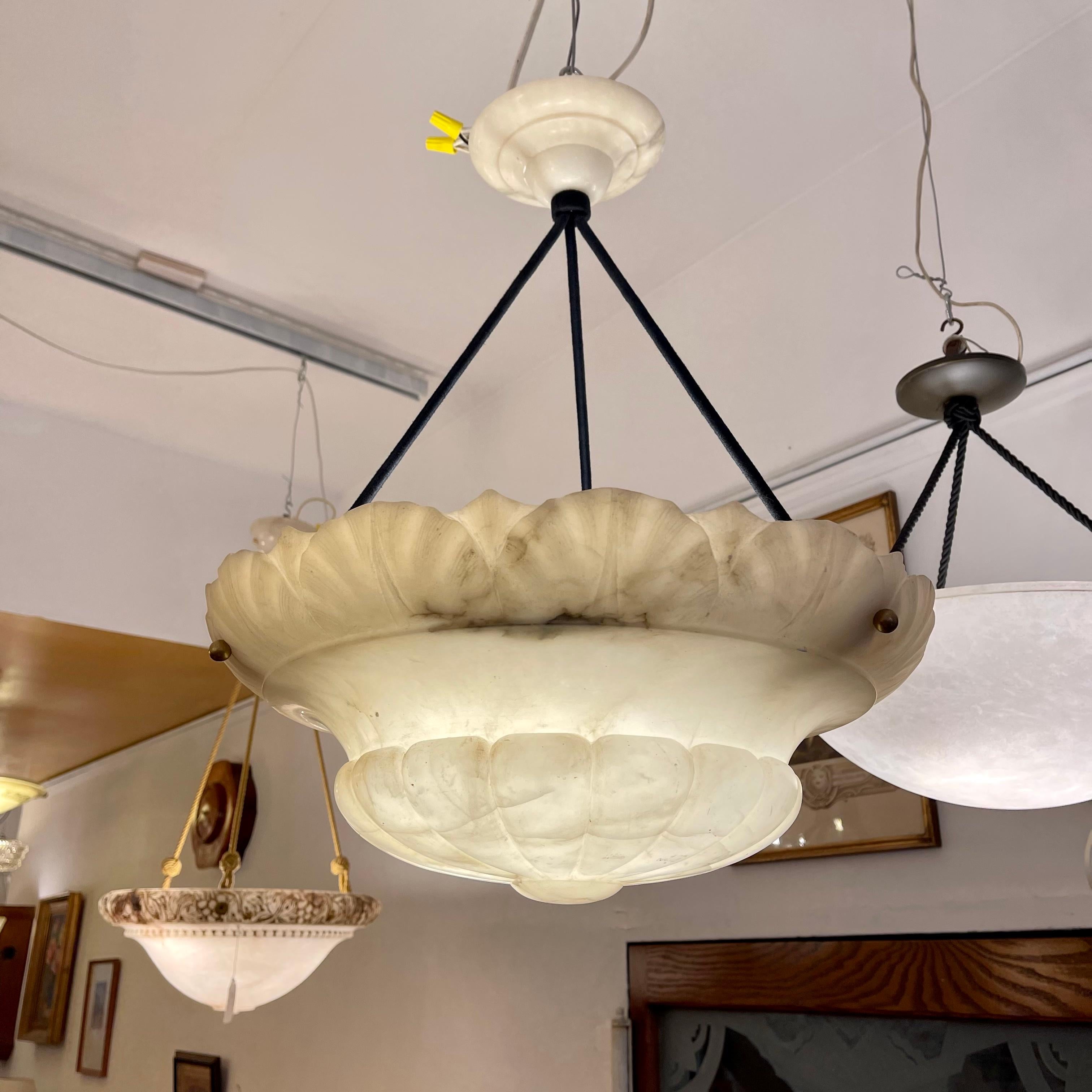 Neoclassical Alabaster Fixture at 1stDibs
