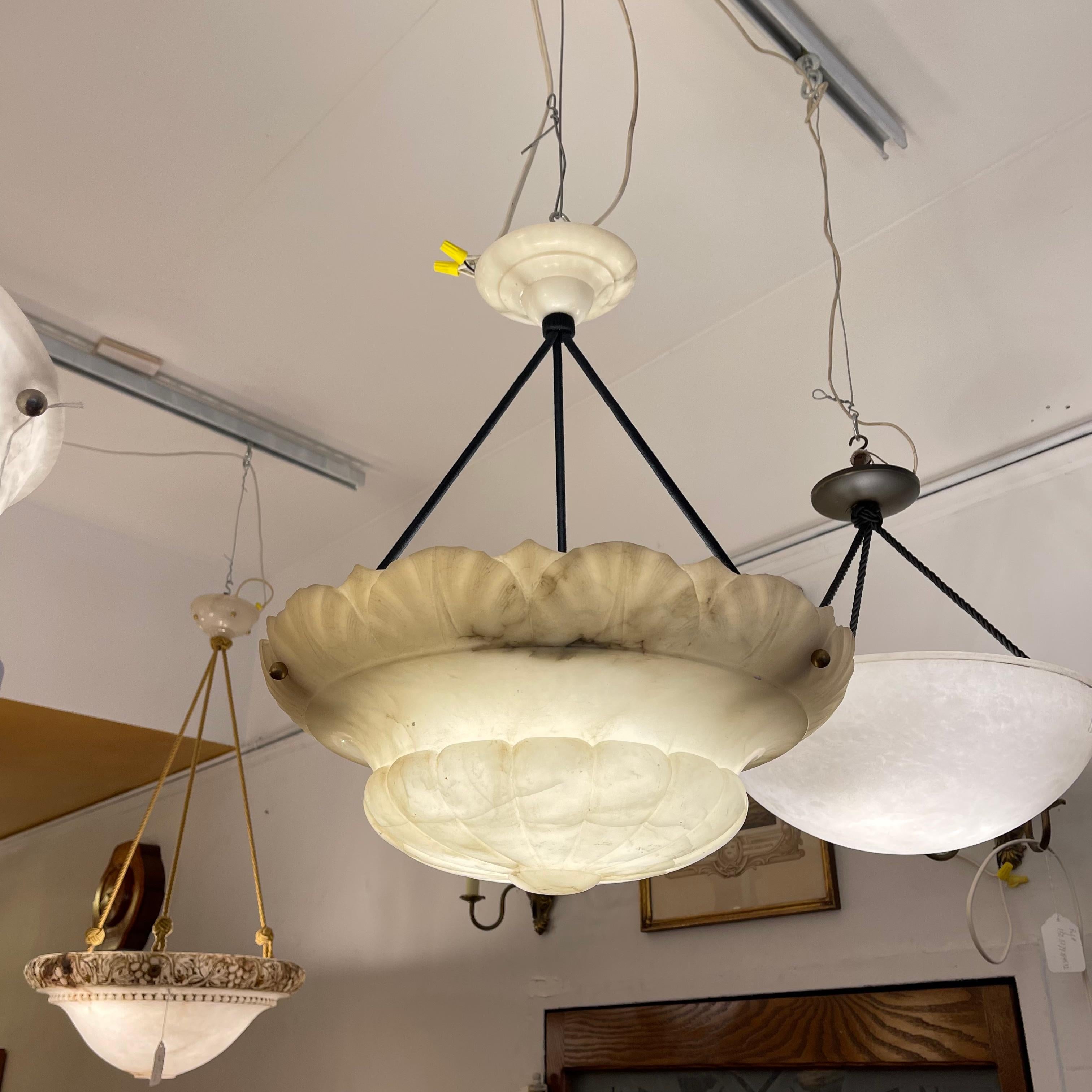 Neoclassical Alabaster Fixture at 1stDibs