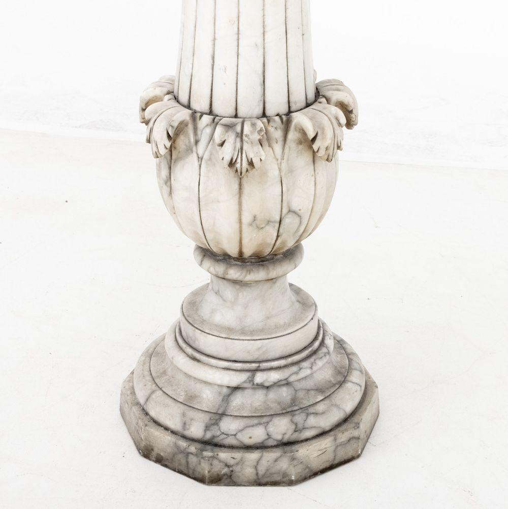 Neoclassical Alabaster Pedestal For Sale 1
