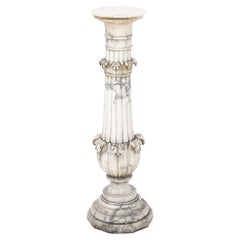 Neoclassical Alabaster Pedestal
