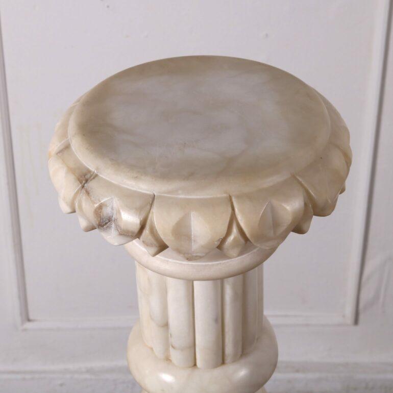 Mid-20th Century Neoclassical Alabaster Pedestal & Urn Lamp