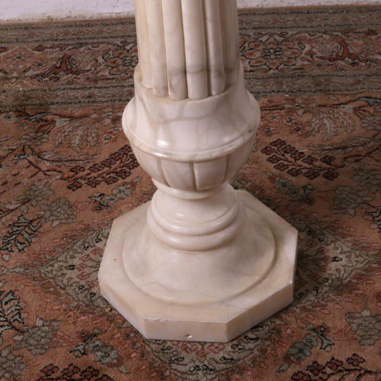 Neoclassical Alabaster Pedestal & Urn Lamp 1