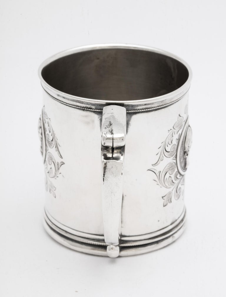 Neoclassical American Coin Silver '.900' Medallion Mug/Cup For Sale 2