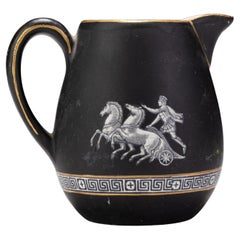 Neoclassical Ancient Greek Prattware Pitcher Jug Mid 19th Century 