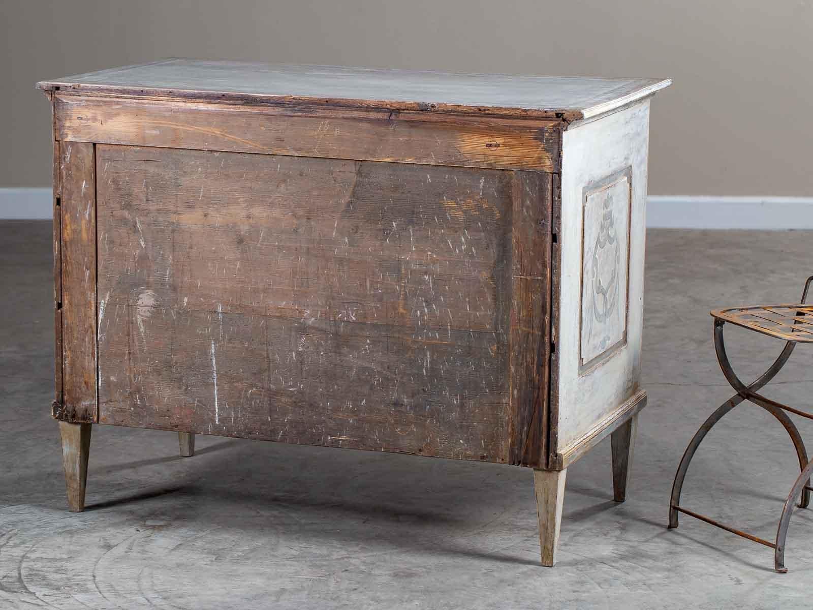 Neoclassical Antique Austrian Three-Drawer Painted Chest, circa 1830 6