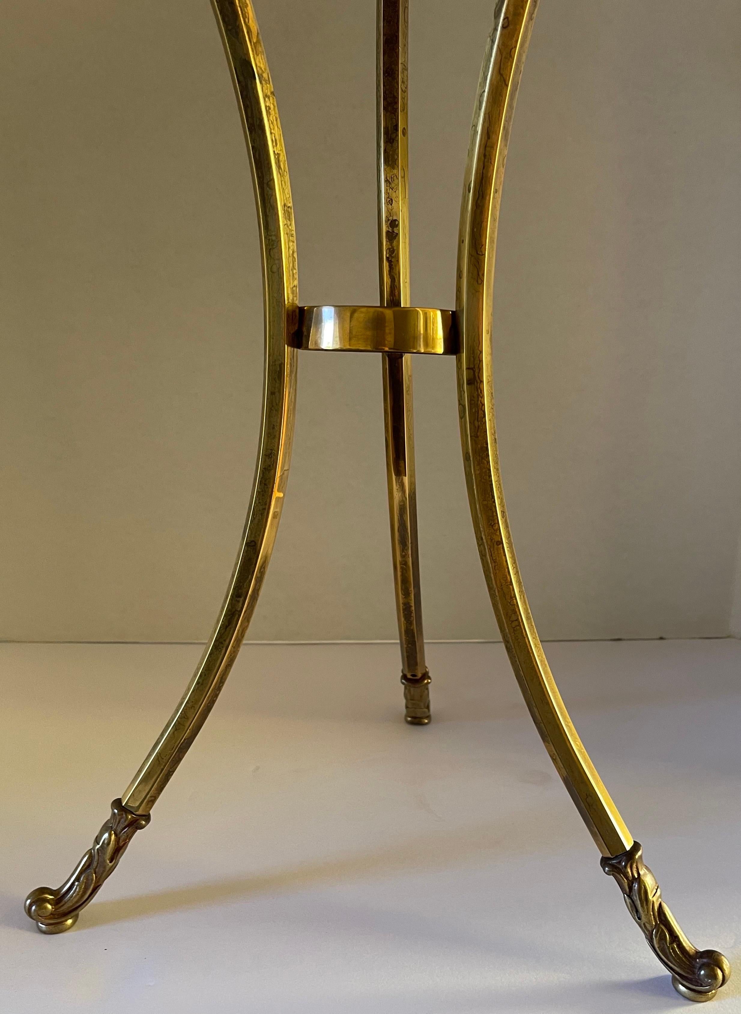 Neoclassical Antique Brass Gueridon Side Table 3