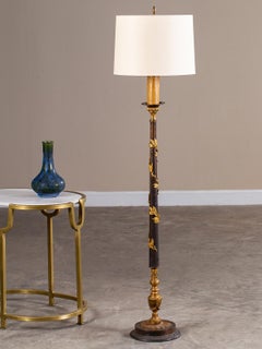 Neoclassical Antique French Bronze Gilt Bronze Floor Lamp, circa 1900