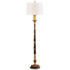 Neoclassical Antique French Bronze Gilt Bronze Floor Lamp, circa 1900
