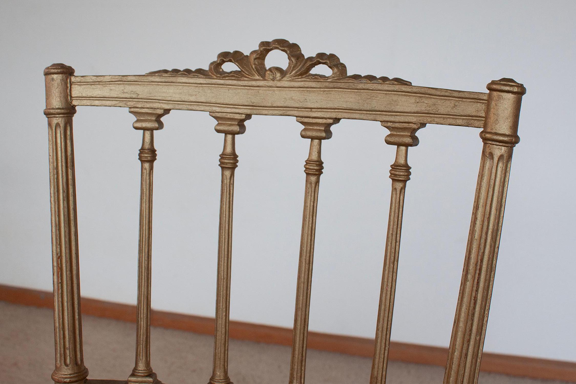 20th Century Neoclassical Antique French-Style Gilded Chair For Sale