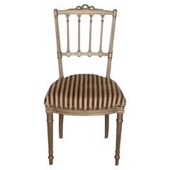 Neoclassical Antique French-Style Gilded Chair