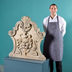 Neoclassical Antique Limestone Mask Wall Fountain