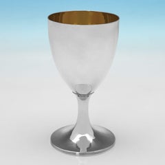 Antico calice neoclassico in argento sterling realizzato a Londra nel 1788