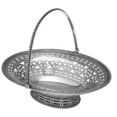 Neoklassizistischer Korb aus antikem Sterlingsilber, 1781 in London hergestellt
