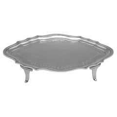Neoclassical antique sterling silver tea pot stand made in London in 1802