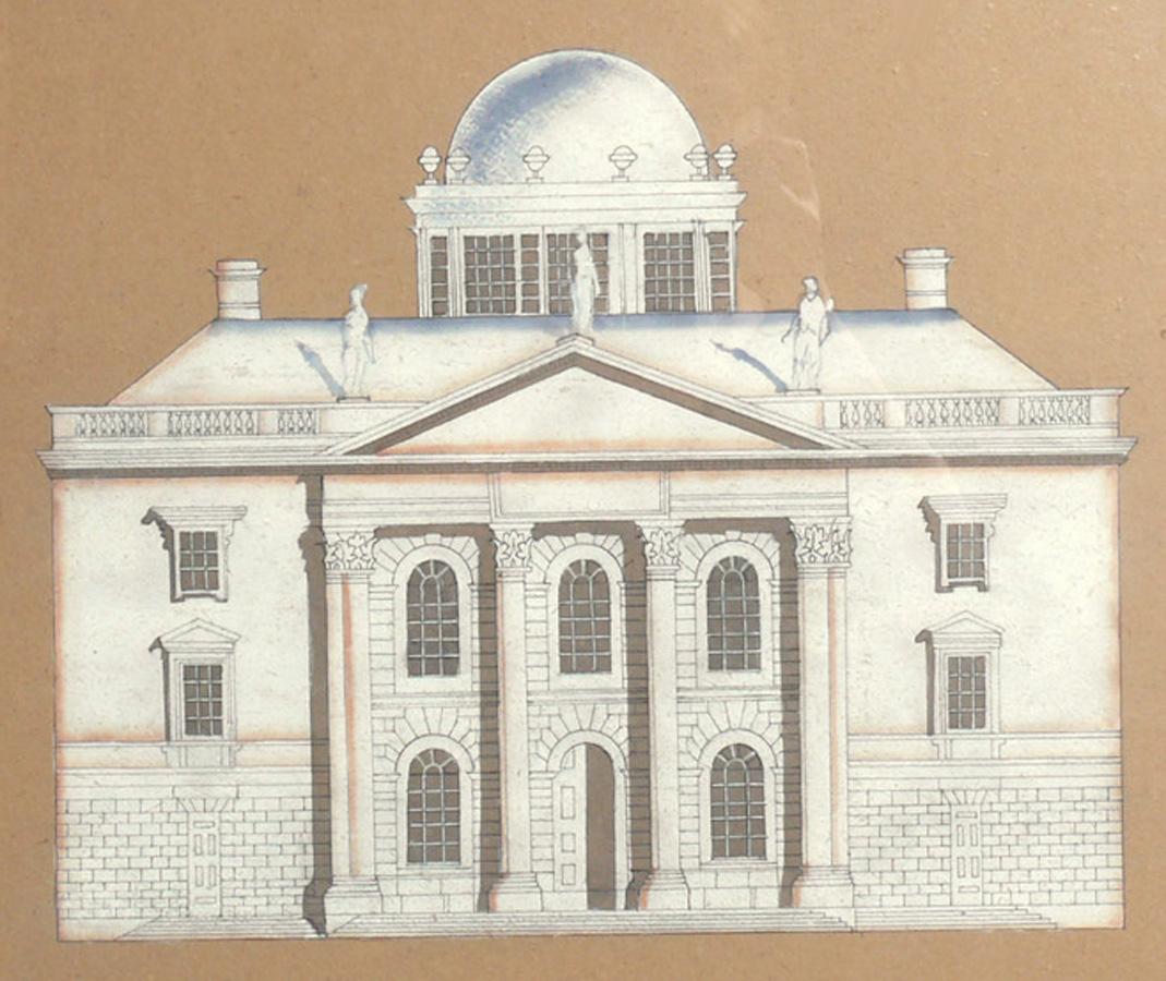 neoclassical architecture drawing