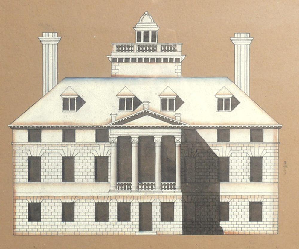 Neoclassical Architectural Drawings for John Rosselli In Good Condition In Atlanta, GA