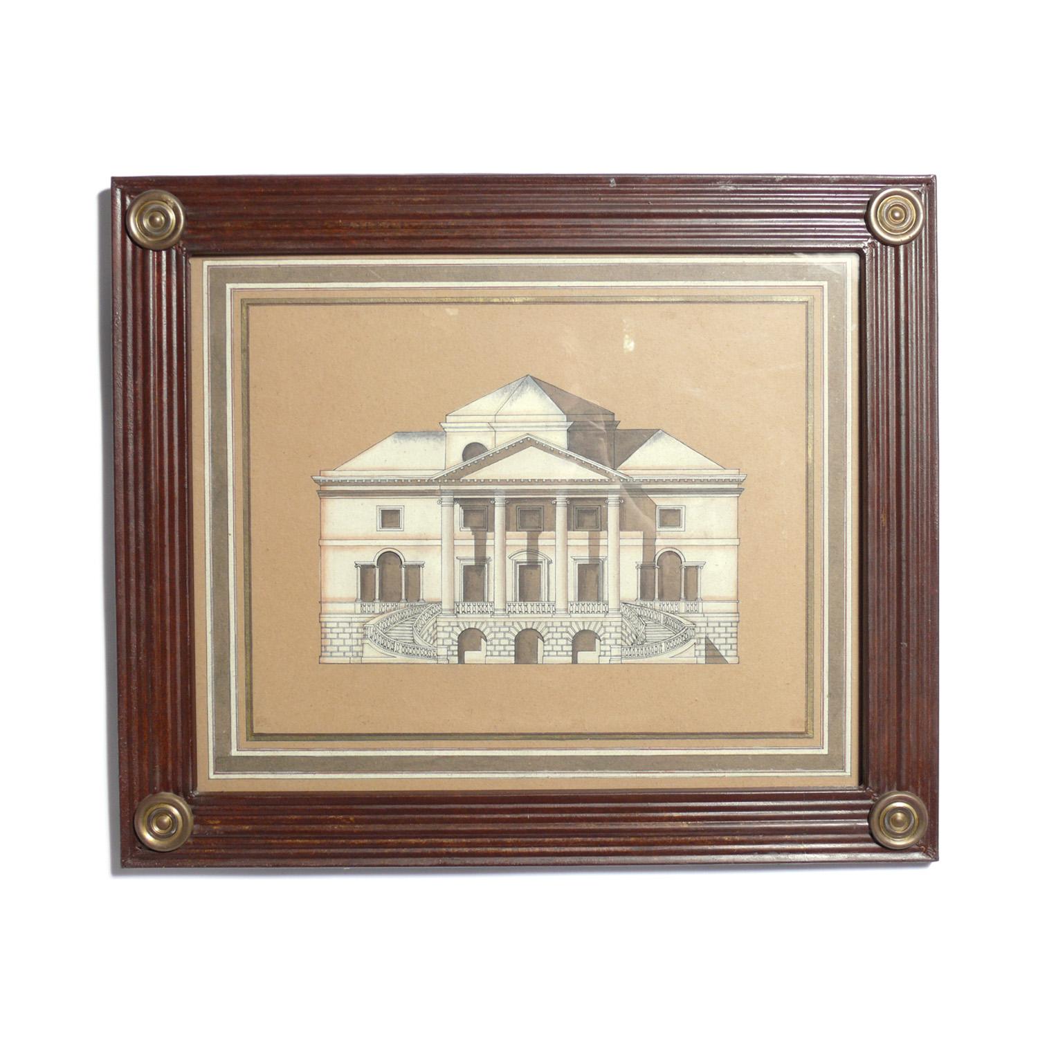 Mid-20th Century Neoclassical Architectural Drawings for John Rosselli