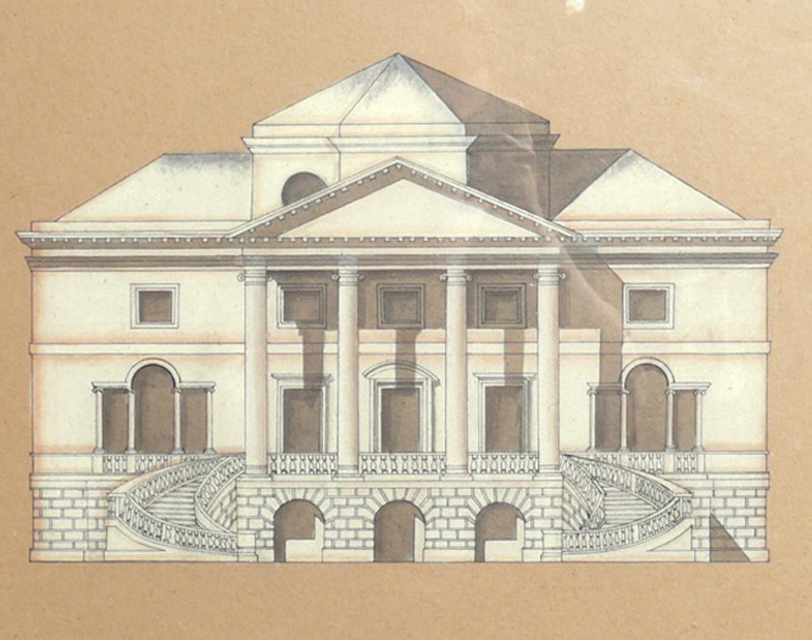 Paper Neoclassical Architectural Drawings for John Rosselli