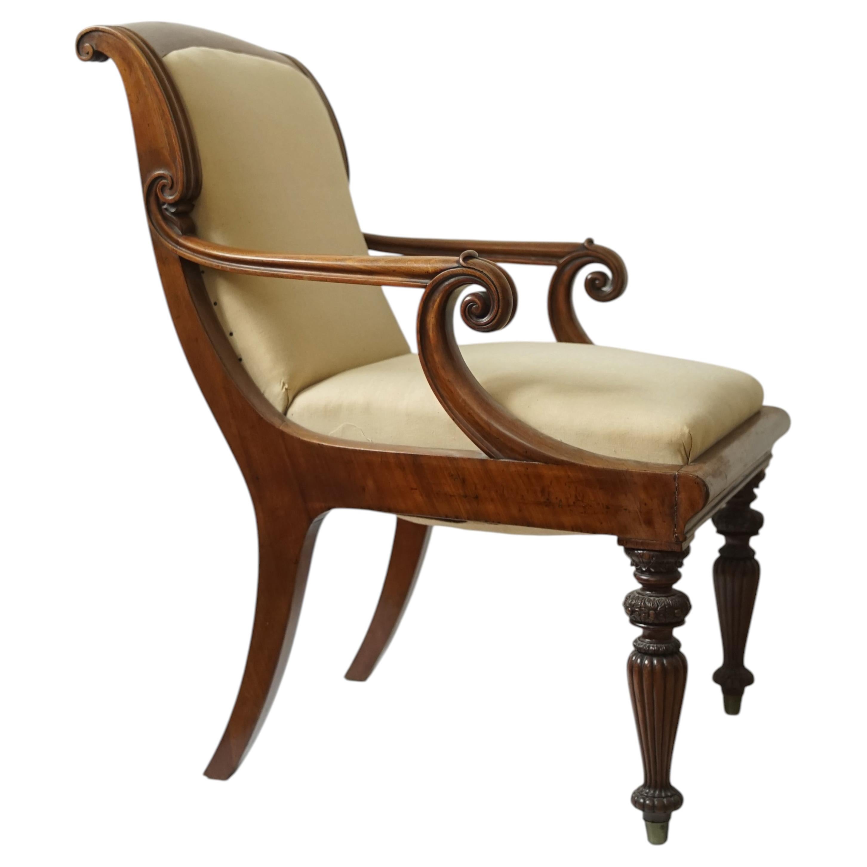 Neoclassical Armchair by Gustav Friedrich Hetsch, Denmark C.1850