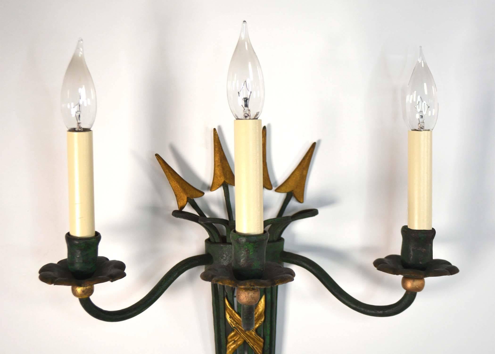 French Neoclassical Arrow Sconces For Sale