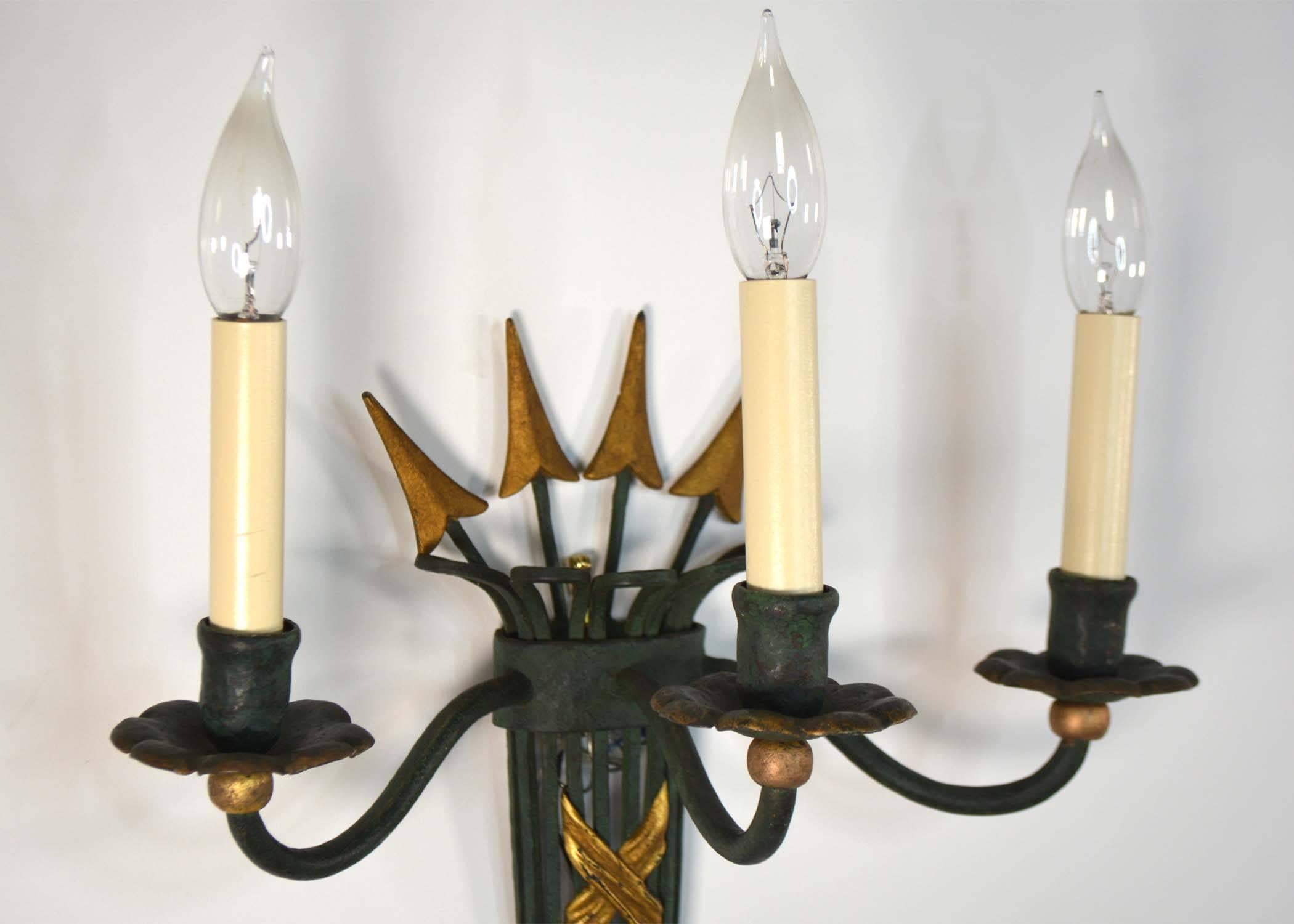 Neoclassical Arrow Sconces For Sale 2