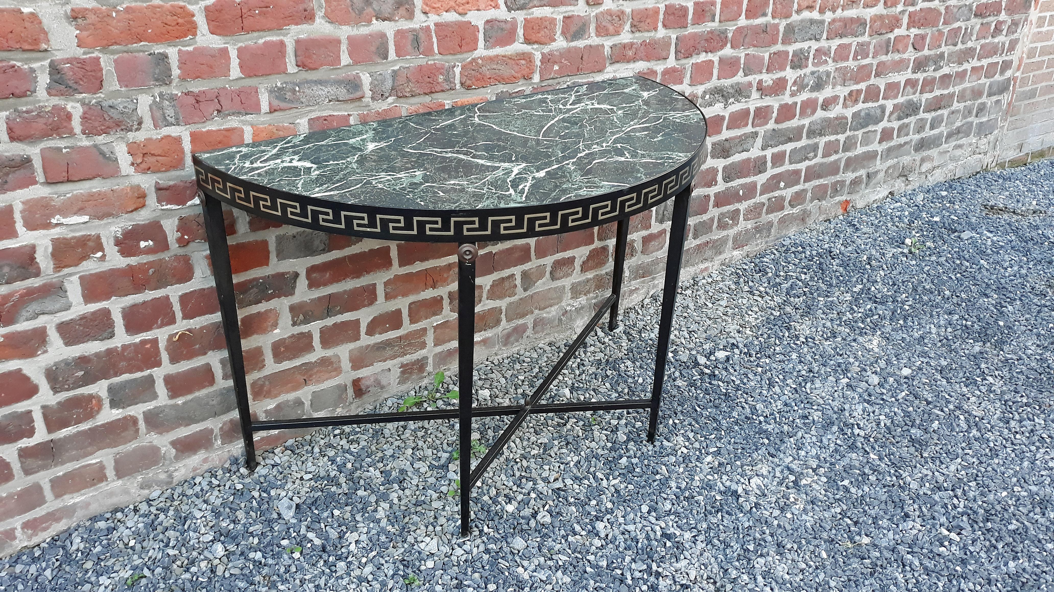 Neoclassical art deco console, circa 1950-1960 In Good Condition For Sale In Saint-Ouen, FR