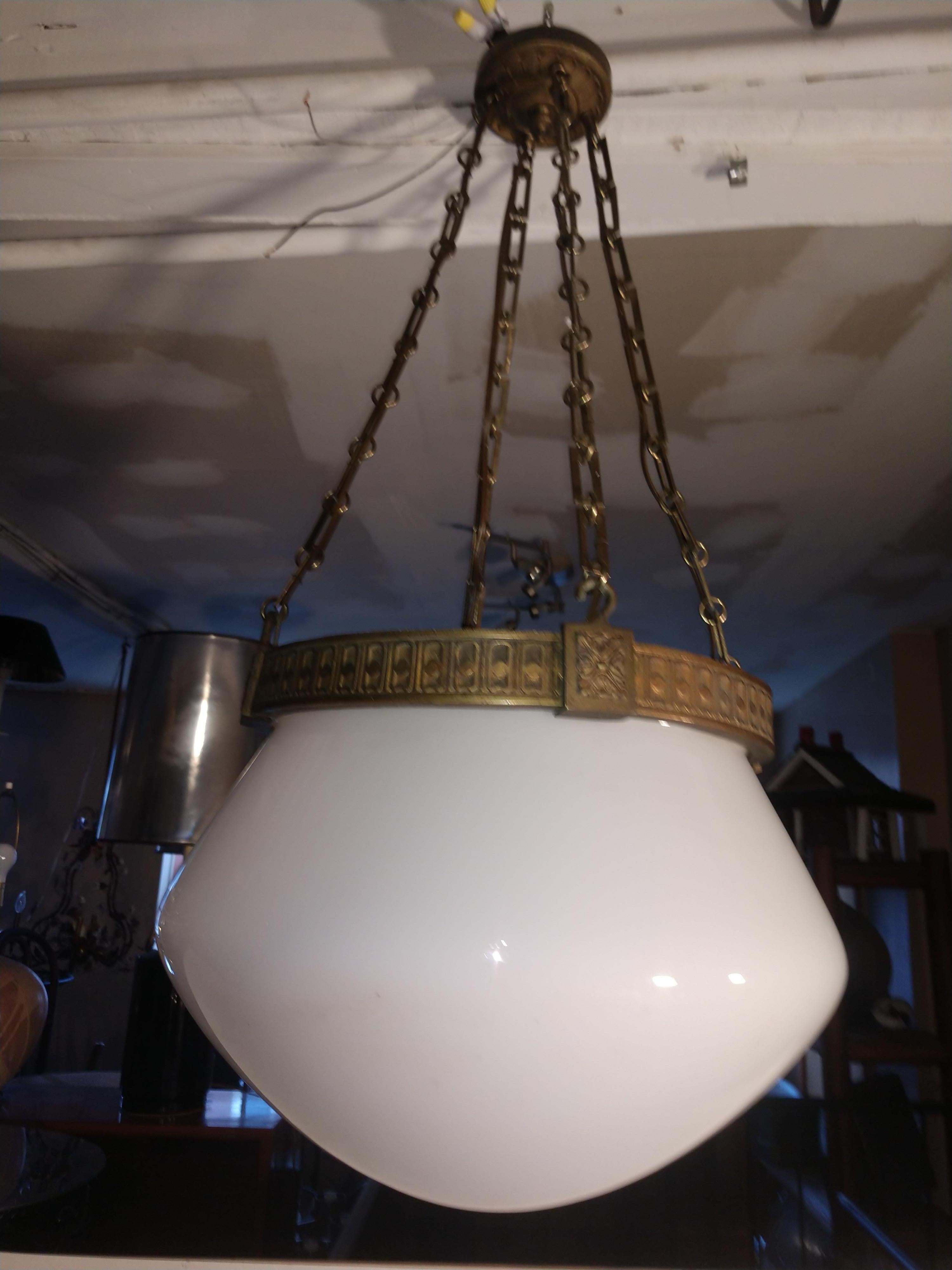 Neoclassical Art Deco Inverted Pendant Chandelier 4