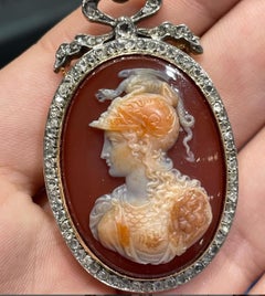 Neoclassical Athena Cameo Sardonyx Pendant