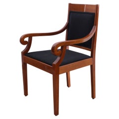 Neoclassical Biedermeier Armchair, Cherry Solid Wood, South Germany, circa 1900