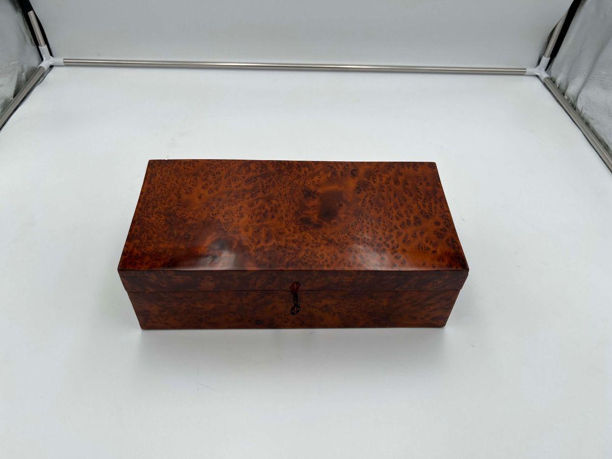 French Neoclassical Biedermeier Box, Walnut Roots Wood, France, circa 1820