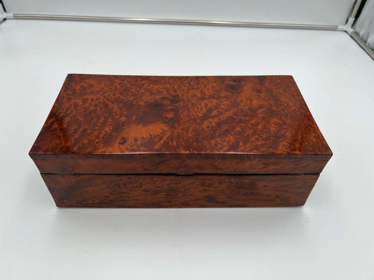 Early 19th Century Neoclassical Biedermeier Box, Walnut Roots Wood, France, circa 1820