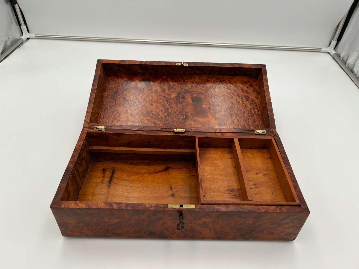 Neoclassical Biedermeier Box, Walnut Roots Wood, France, circa 1820 2