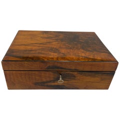 Neoclassical Biedermeier Casket Box, Walnut Veneer, South Germany, circa 1830