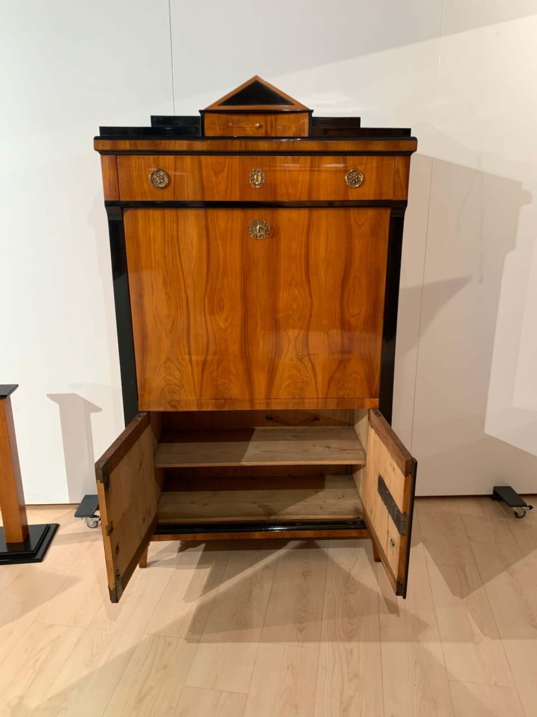 Neoclassical Biedermeier Secretaire, Cherry Veneer, South Germany circa ...