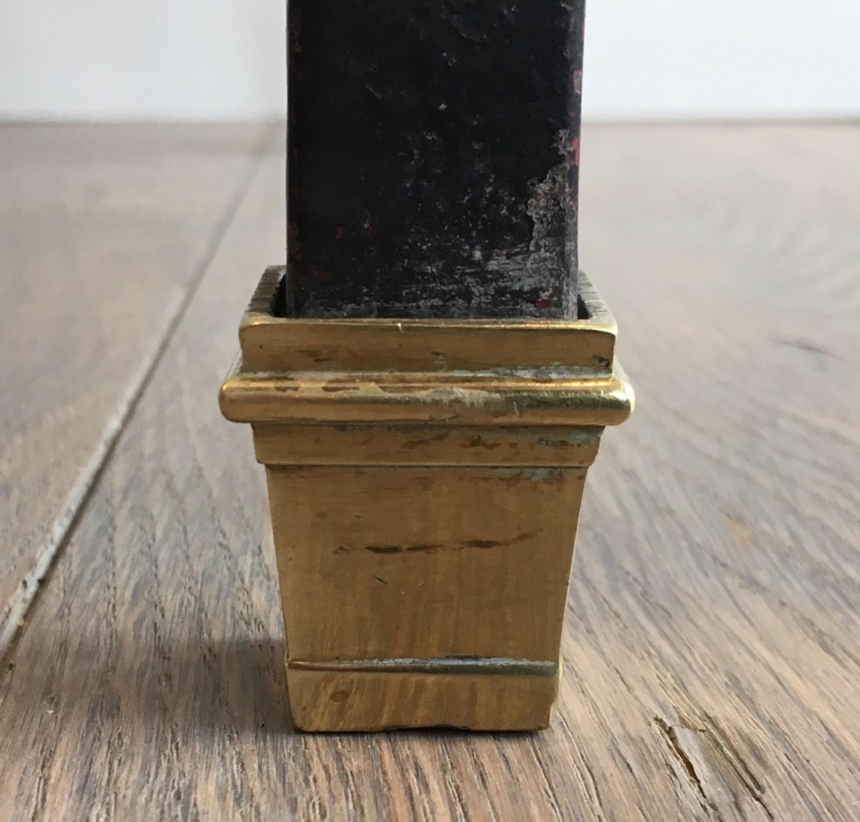Neoclassical Black Steel and Brass Coffee Table, circa 1950 8