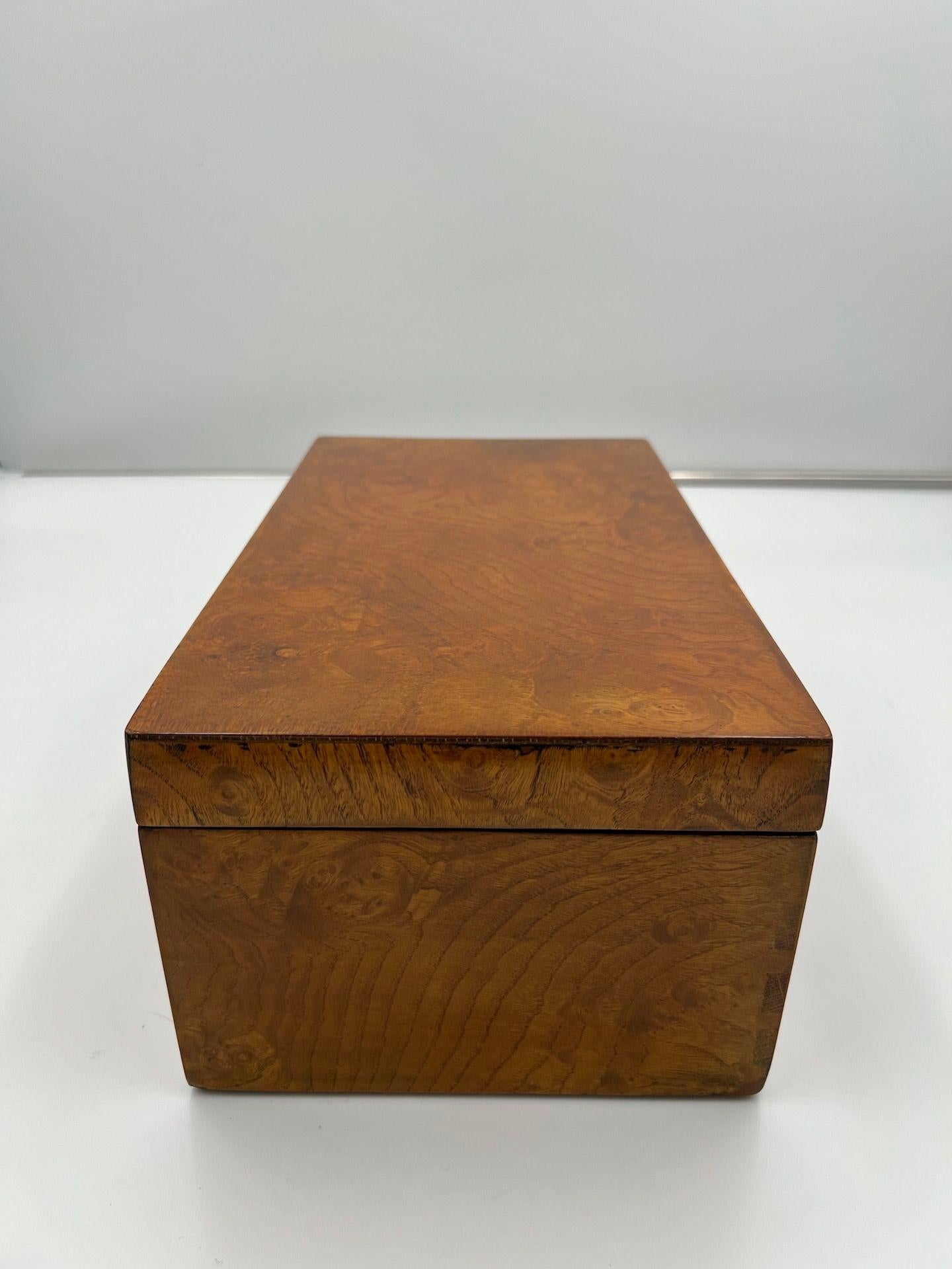 19th Century Neoclassical Box, Ash Veneer, Austria, circa 1860 For Sale