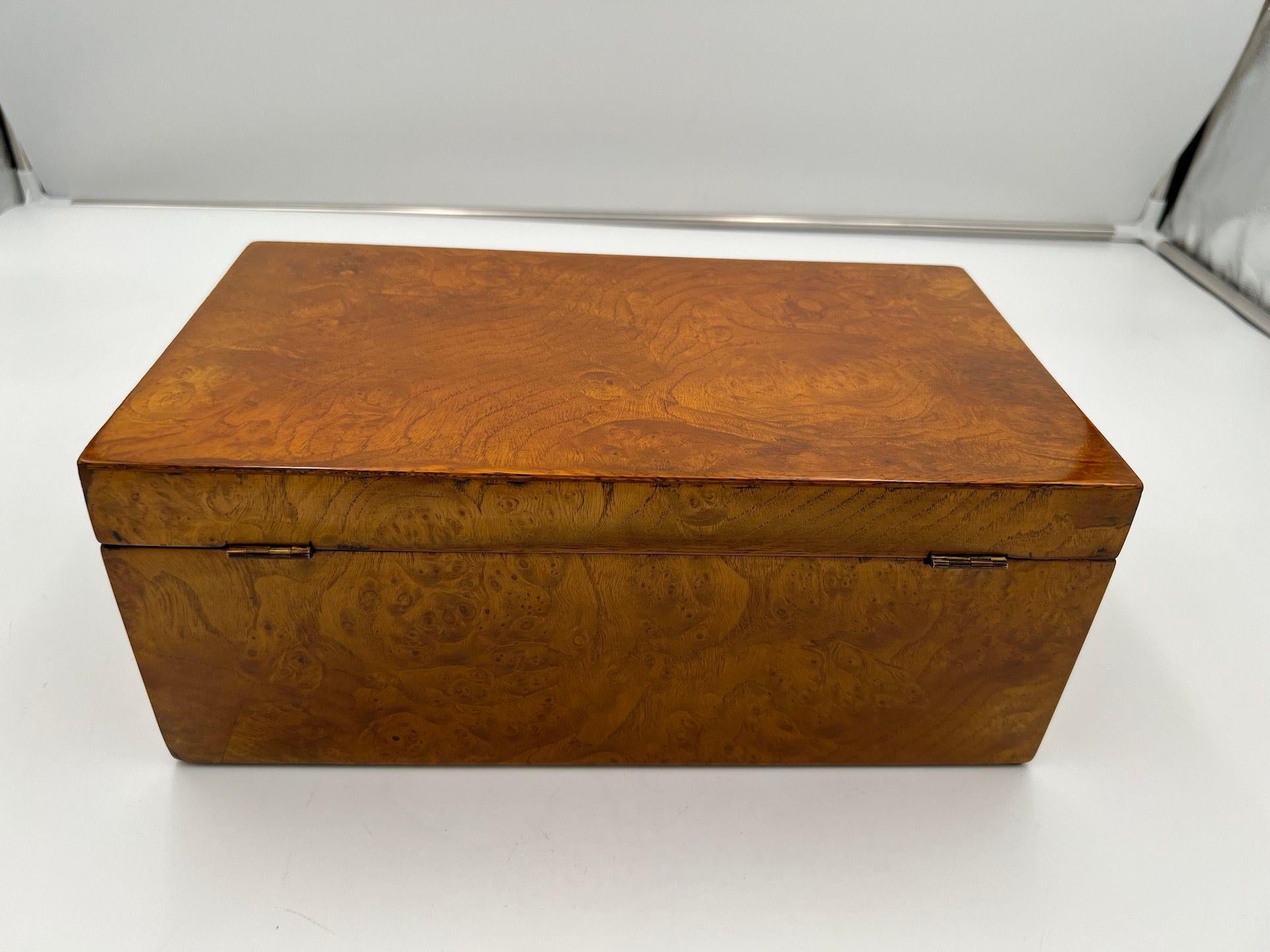 Neoclassical Box, Ash Veneer, Austria, circa 1860 For Sale 1