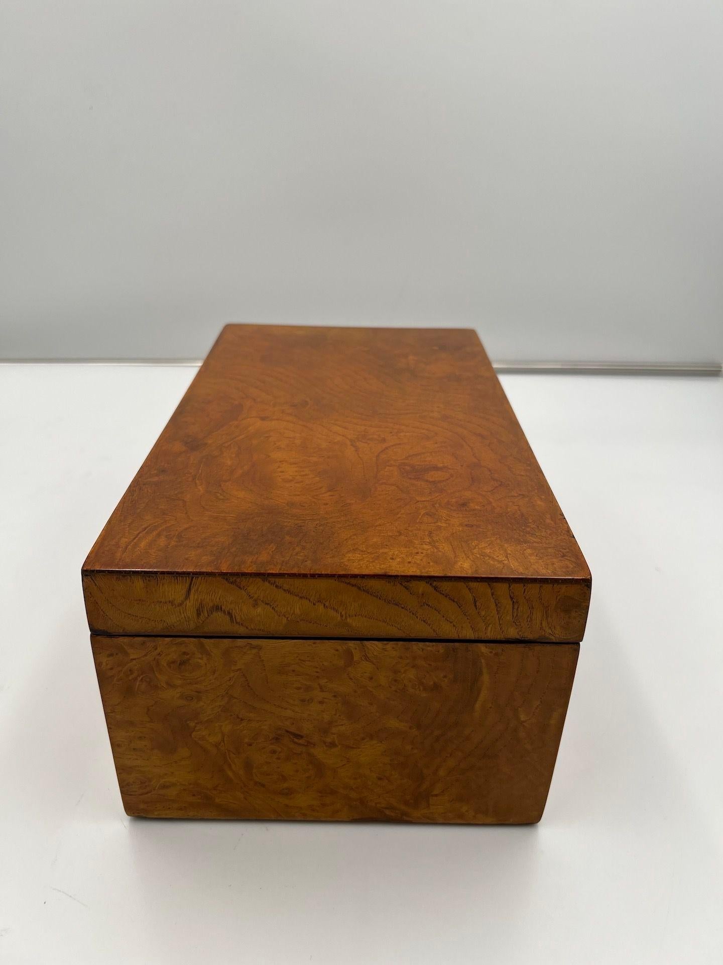 Neoclassical Box, Ash Veneer, Austria, circa 1860 For Sale 2
