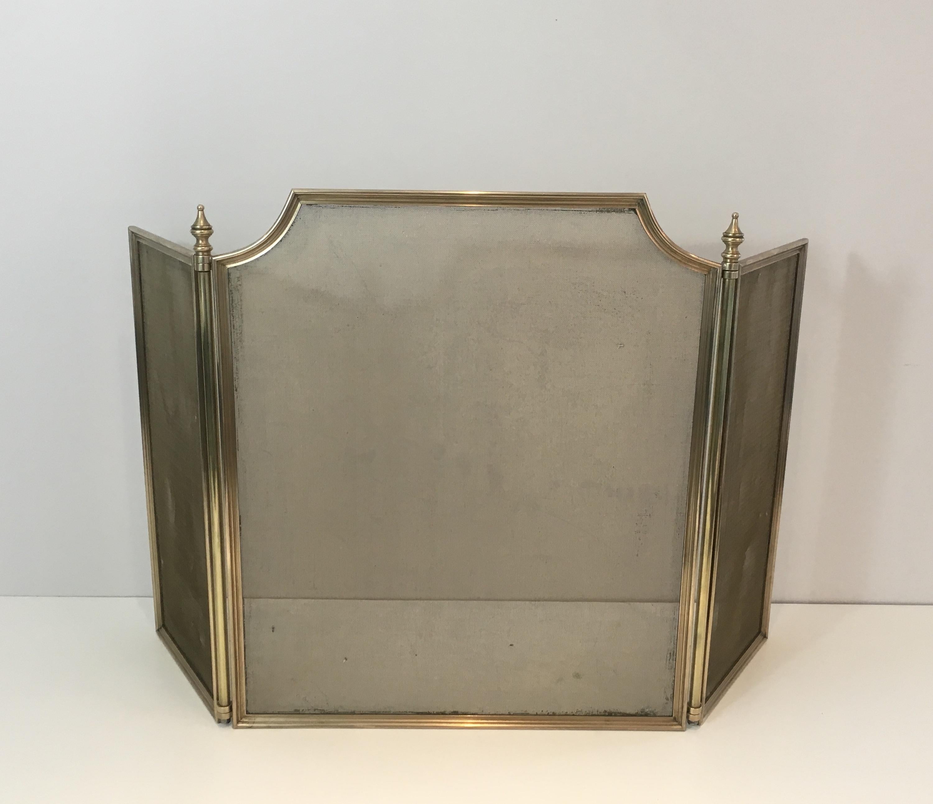 Neoclassical Brass and Brass Grilling Fire Place Screen 'Grilling a little bit d 10
