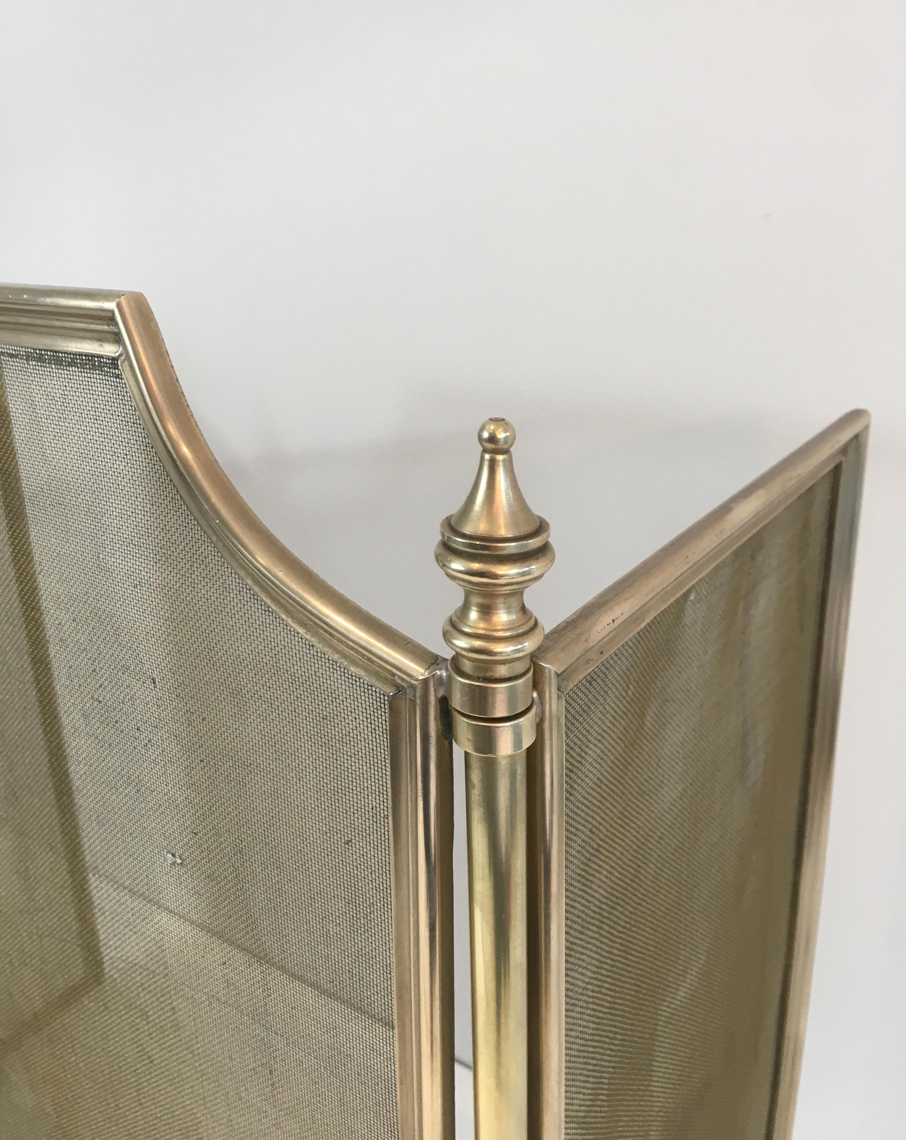 Neoclassical Brass and Brass Grilling Fire Place Screen 'Grilling a little bit d 1