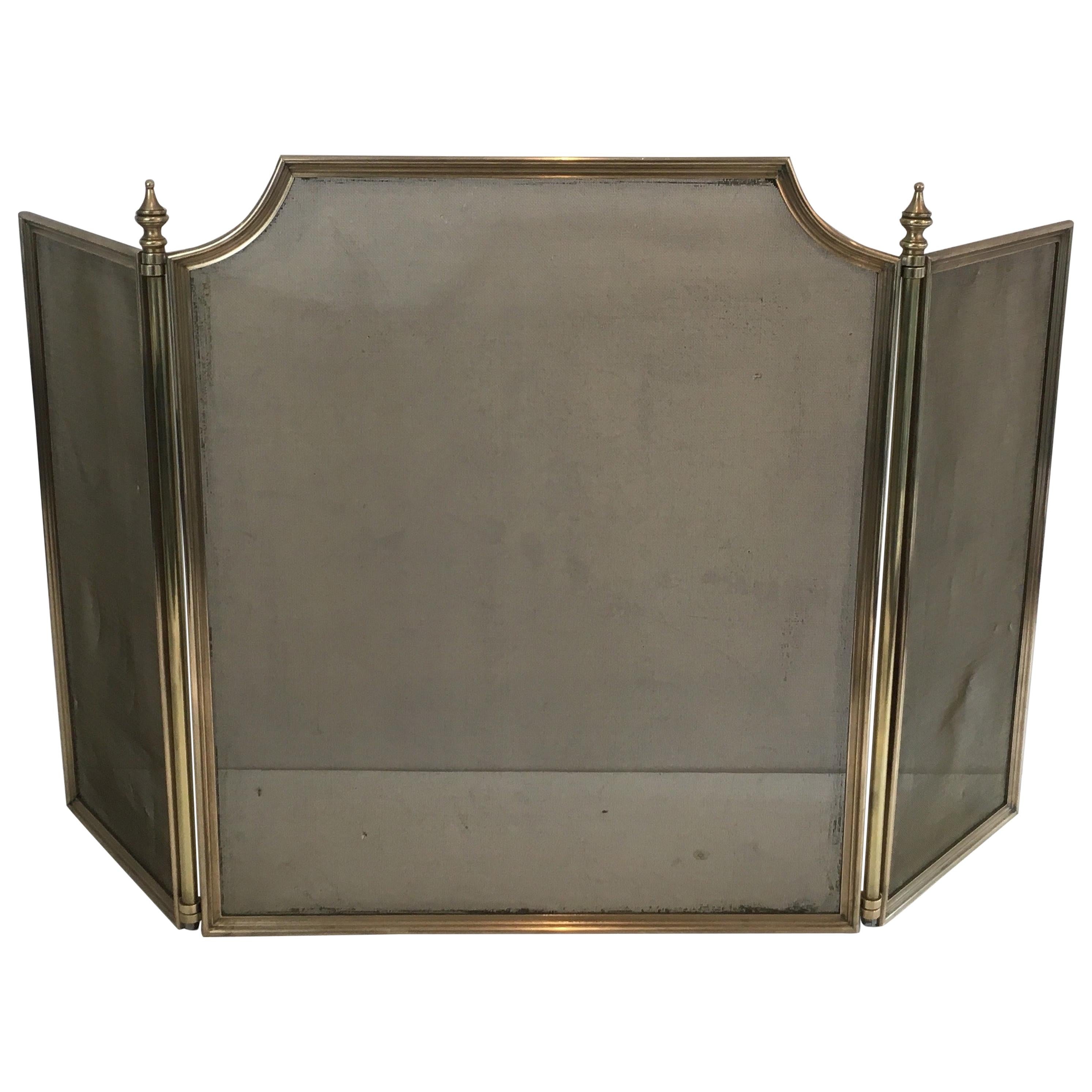 Neoclassical Brass and Brass Grilling Fire Place Screen 'Grilling a little bit d