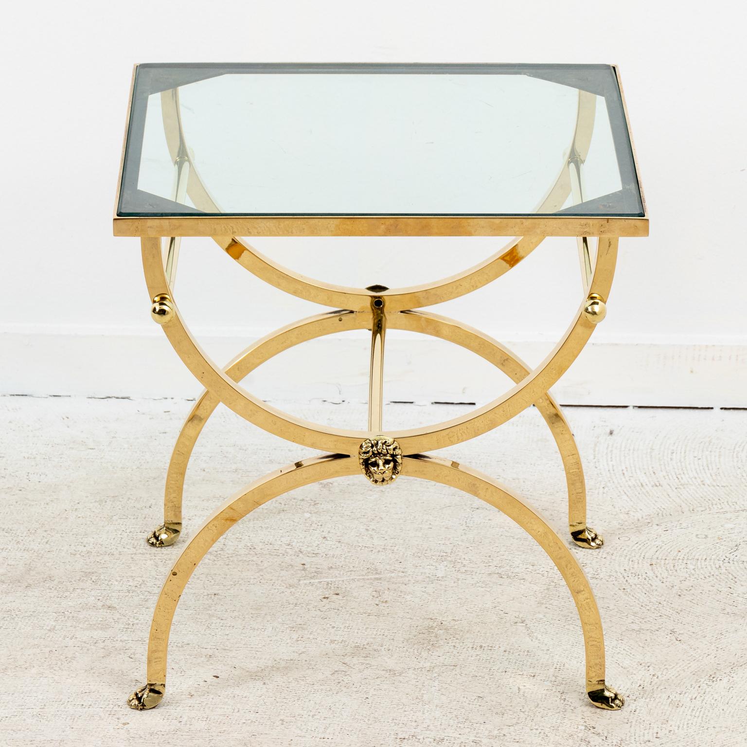 Neoclassical Brass Drinks Table In Good Condition In Stamford, CT